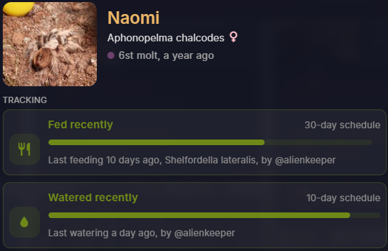 AlienKeeper watering schedules